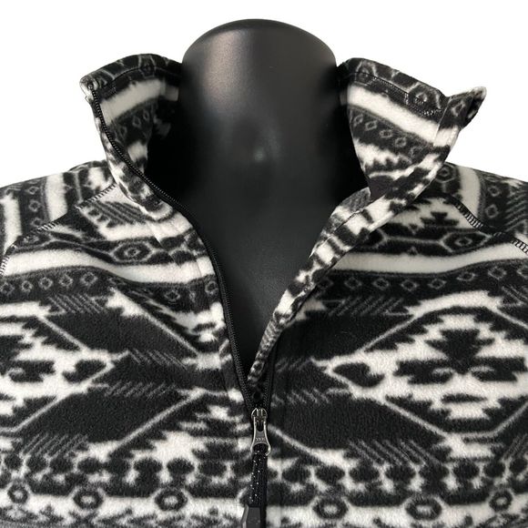 Eddie Bauer Aztec Fleece Jacket Womens XXL 1/4 Zip Pullover Geometric Pattern - Picture 3 of 7